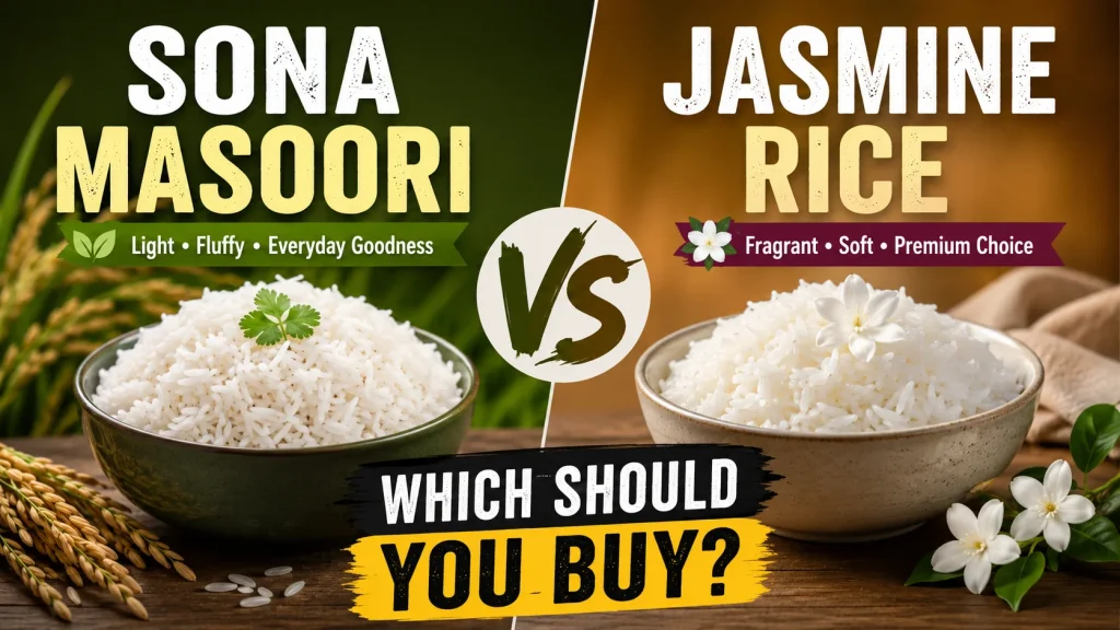 sona masoori vs jasmine rice